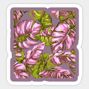 Tropical Leaves Camouflage Of Banana and Monstera 8 Sticker